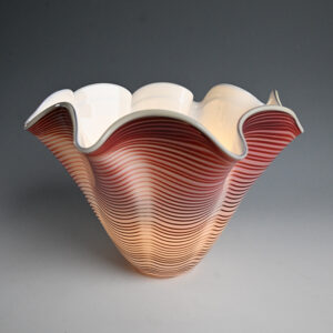 Copper Scalop Vase