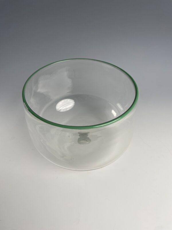 Large bowl with Opal Green Lip